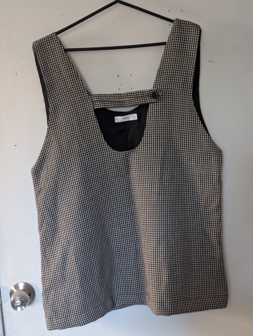 Mango Houndstooth Mini Dress